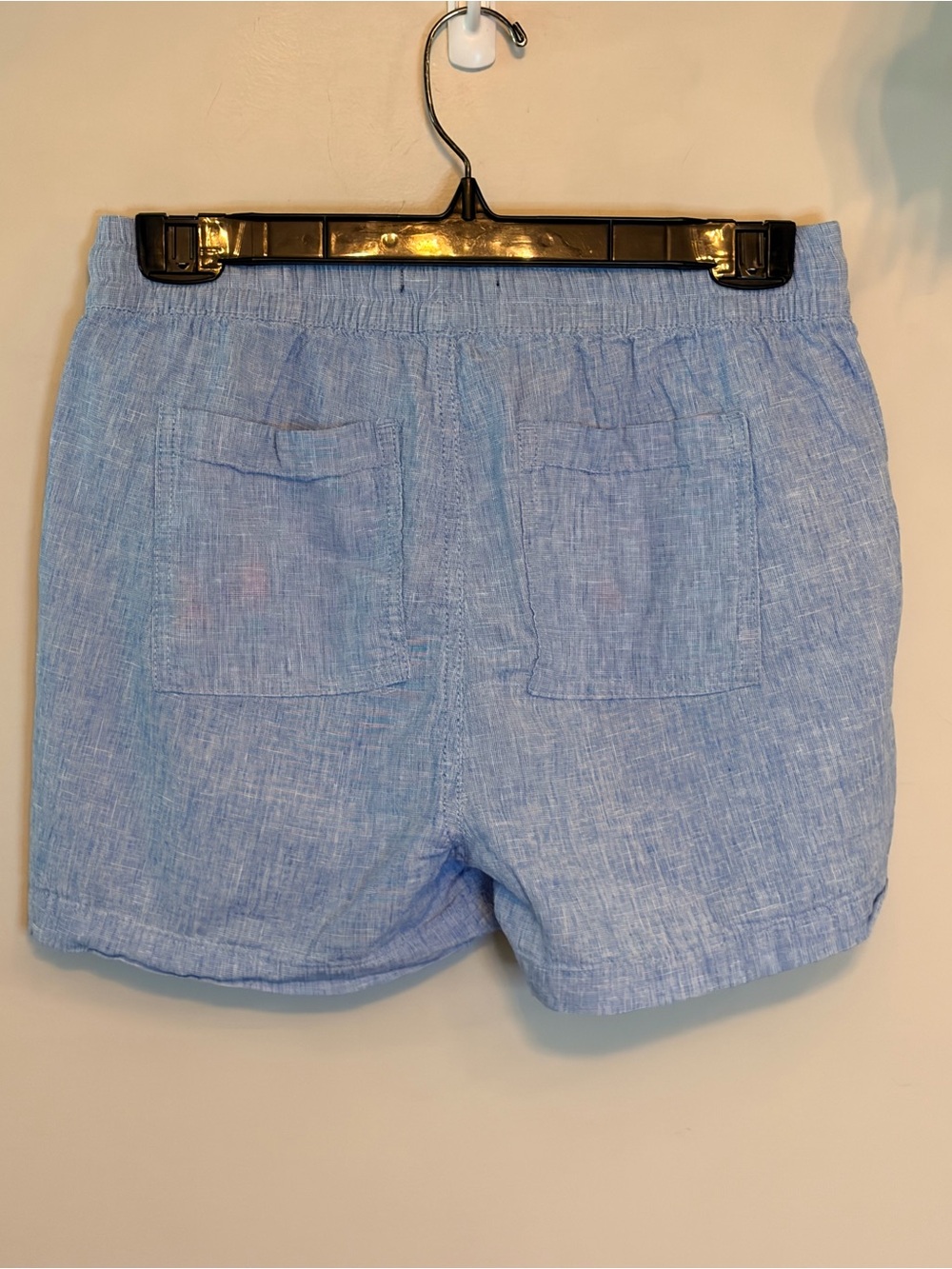 Silver Jeans Co Linen Blend Coastal Resort Shorts Blue Pull-On Minimal Luxe - Picture 4 of 4